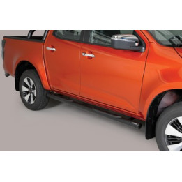 Side Steps, Misutonida 4x4 Grand Footboard with Rubber Step, Color Black, Isuzu D-Max 2020 - 2023 - EDK.ro