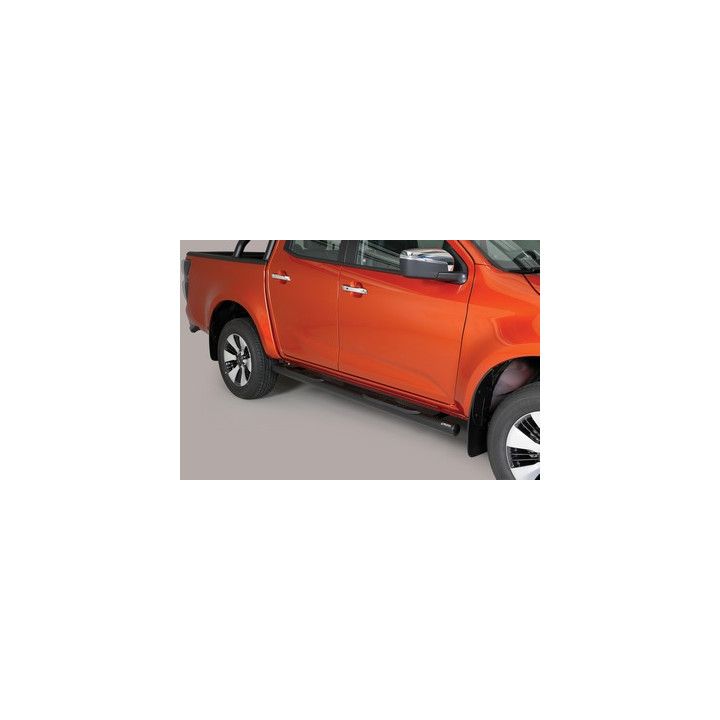 Side Steps, Misutonida 4x4 Grand Footboard with Rubber Step, Color Black, Isuzu D-Max 2020 - 2023 - EDK.ro