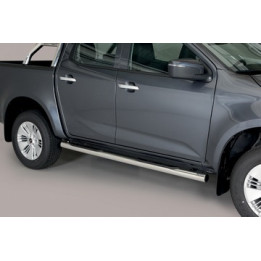 Praguri Laterale, Misutonida 4x4 Grand Footboard cu Treaptă din Cauciuc, Culoare Argintiu, Isuzu D-Max 2024 - Prezent - EDK.ro