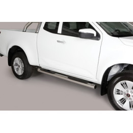 Praguri Laterale, Misutonida 4x4 Grand Footboard cu Treaptă din Cauciuc, Culoare Argintiu, Isuzu D-Max 2024 - Prezent - EDK.ro