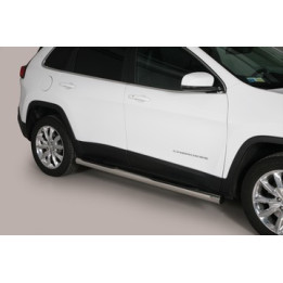 Side Steps, Misutonida 4x4 Grand Pedana with Rubber Step, Color Black, Jeep Cherokee - EDK.ro