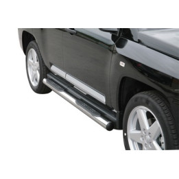 Side Steps, Misutonida 4x4 Grand Footboard with Rubber Step, Color Silver, Jeep Compass 2007 - 2010 - EDK.ro