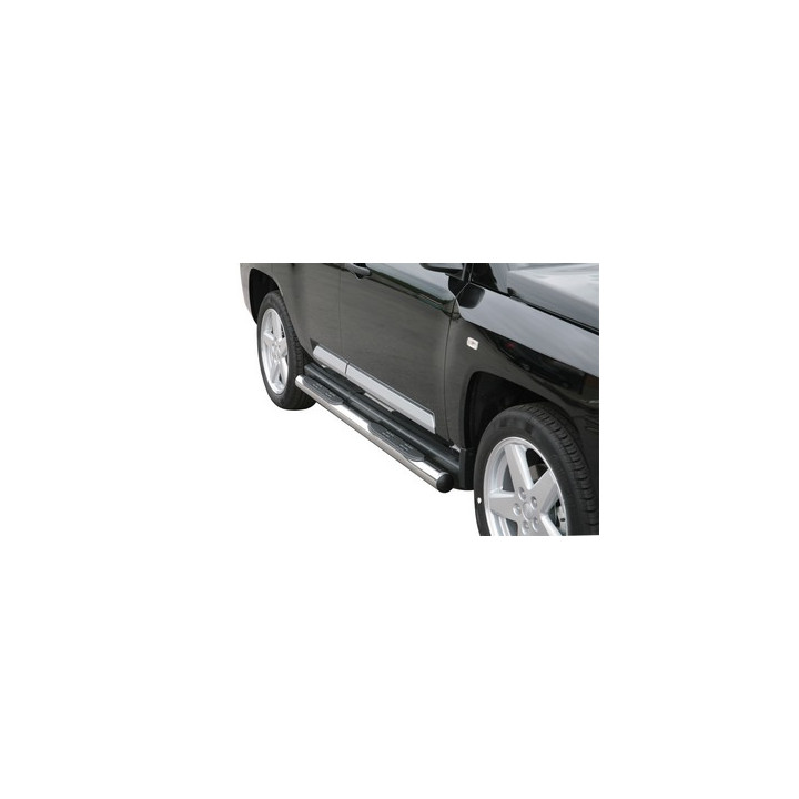 Praguri Laterale, Misutonida 4x4 Grand Footboard cu Treaptă din Cauciuc, Culoare Argintiu, Jeep Compass - EDK.ro