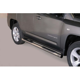 Side Steps, Misutonida 4x4 Grand Footboard with Rubber Step, Color Silver, Jeep Compass - EDK.ro