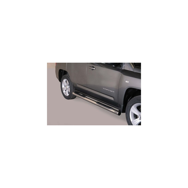 Praguri Laterale, Misutonida 4x4 Grand Footboard cu Treaptă din Cauciuc, Culoare Argintiu, Jeep Compass - EDK.ro