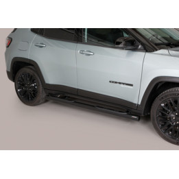 Side Steps, Misutonida 4x4 Grand Footboard with Rubber Step, Color Black, Jeep Compass - EDK.ro