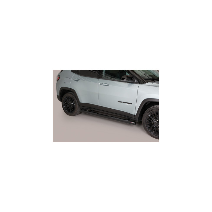 Praguri Laterale, Misutonida 4x4 Grand Footboard cu Treaptă din Cauciuc, Culoare Negru, Jeep Compass 2017 - Prezent - EDK.ro