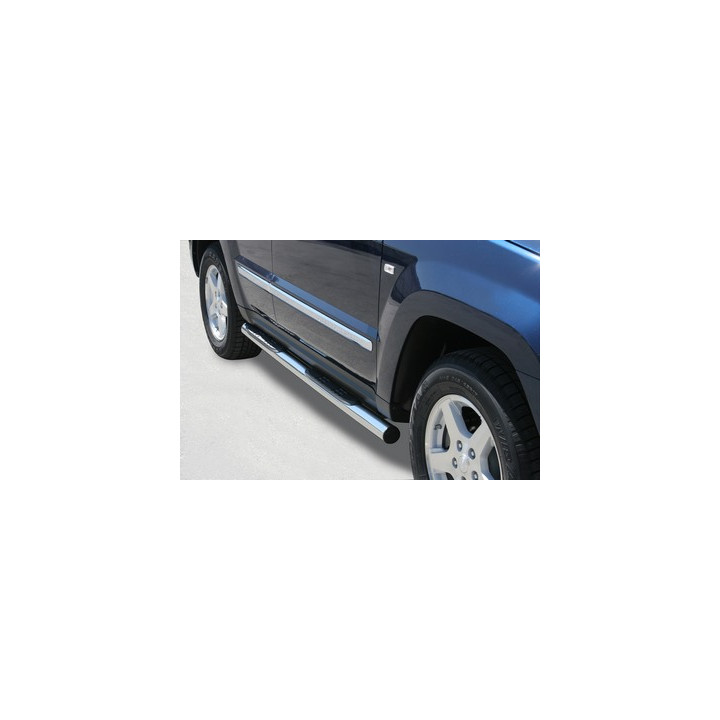 Praguri Laterale, Misutonida 4x4 Grand Footboard cu Treaptă din Cauciuc, Culoare Argintiu, Jeep Grand Cherokee 2005 - 2009 - EDK.ro