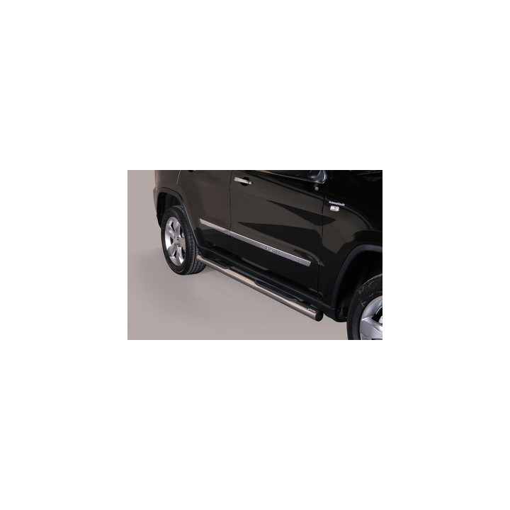 Side Steps, Misutonida 4x4 Grand Footboard with Rubber Step, Color Silver, Jeep Grand Cherokee - EDK.ro
