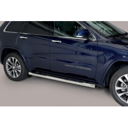 Praguri Laterale, Misutonida 4x4 Grand Pedana cu Treaptă din Cauciuc, Culoare Argintiu, Jeep Grand Cherokee 2015 - 2023 - EDK.ro