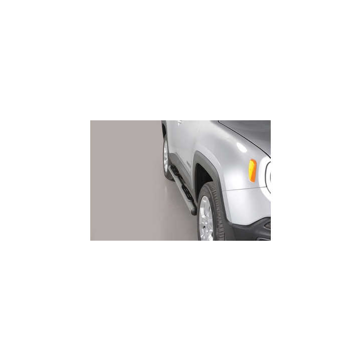 Praguri Laterale, Misutonida 4x4 Grand Footboard cu Treaptă din Cauciuc, Culoare Negru, Jeep Renegade 2014 - Prezent - EDK.ro