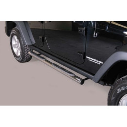 Side Steps, Misutonida 4x4 Grand Footboard with Rubber Step, Color Silver, Jeep Wrangler 2011 - Present - EDK.ro