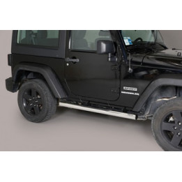 Side Steps, Misutonida 4x4 Grand Footboard with Rubber Step, Color Black, Jeep Wrangler 2011 - Present - EDK.ro