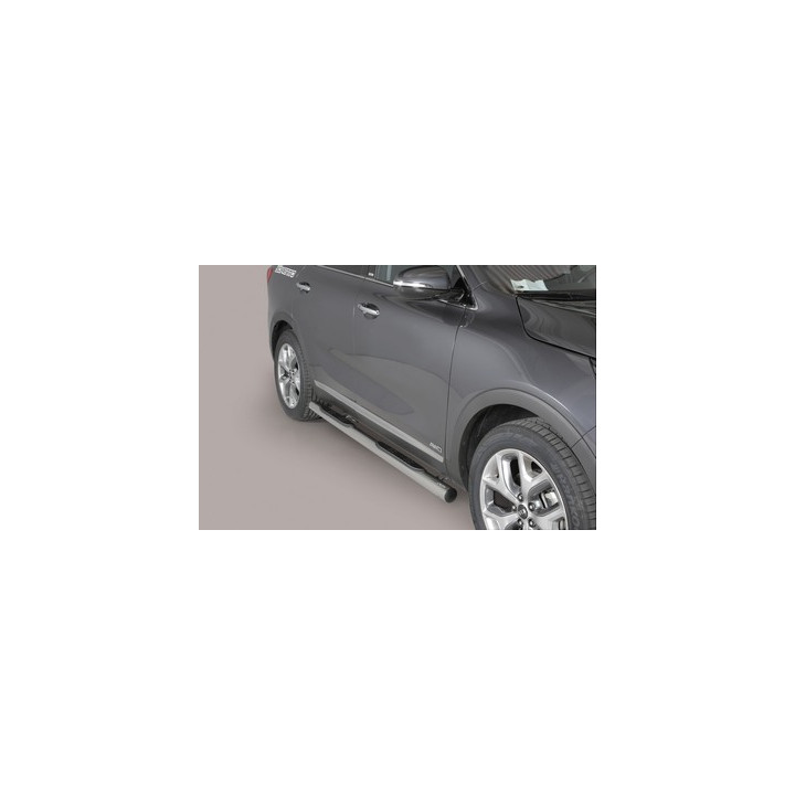 Side Steps, Misutonida 4x4 Grand Pedana with Rubber Step, Color Silver, Kia Sorento - EDK.ro