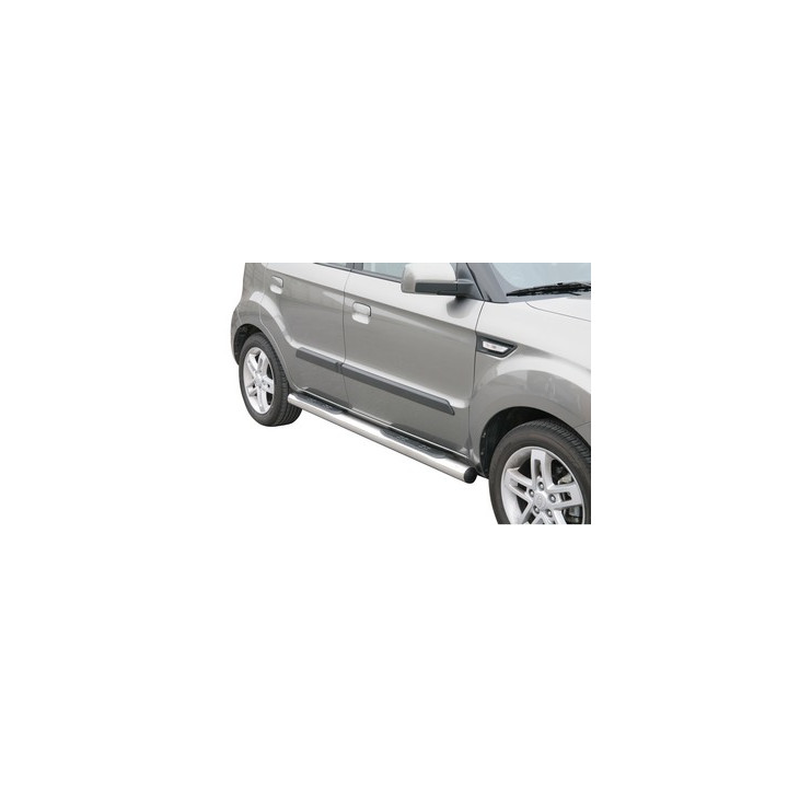 Praguri Laterale, Misutonida 4x4 Grand Footboard cu Treaptă din Cauciuc, Culoare Negru, Kia Soul 2009 - 2013 - EDK.ro