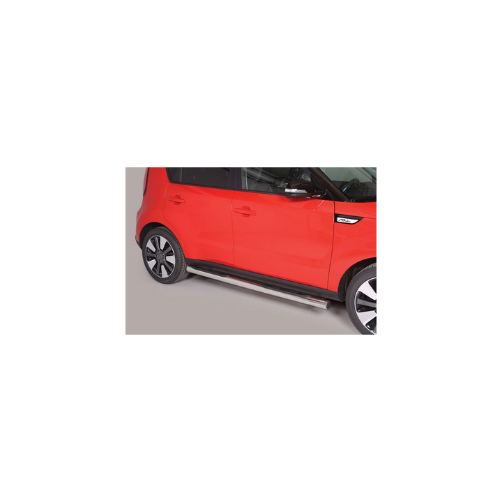 Side Steps, Misutonida 4x4 Grand Footboard with Rubber Step, Color Black, Kia Soul 2014 - Present - EDK.ro