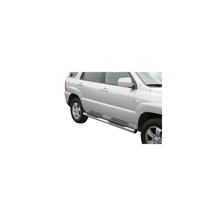 Side Steps, Misutonida 4x4 Grand Pedana with Rubber Step, Color Black, Kia Sportage 2008 - 2010 - EDK.ro