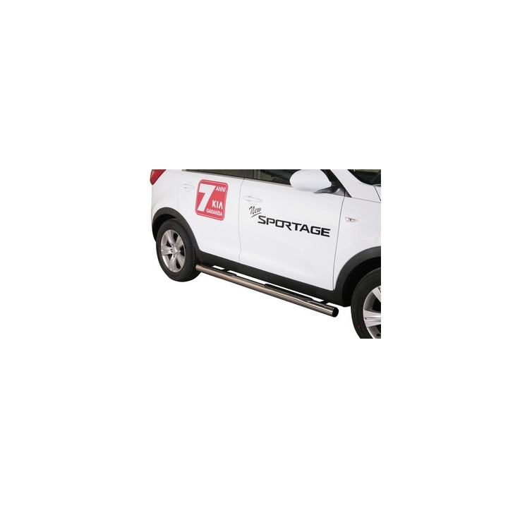 Side Steps, Misutonida 4x4 Grand Footboard with Rubber Step, Color Silver, Kia Sportage 2010 - 2015 - EDK.ro