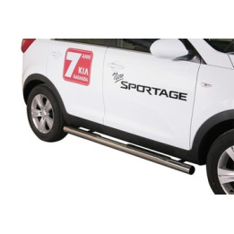 Praguri Laterale, Misutonida 4x4 Grand Footboard cu Treaptă din Cauciuc, Culoare Negru, Kia Sportage 2010 - 2015 - EDK.ro