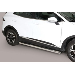 Side Steps, Misutonida 4x4 Grand Pedana with Rubber Step, Color Silver, Kia Sportage 2022 - Present - EDK.ro