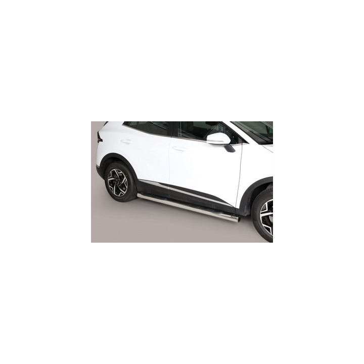 Praguri Laterale, Misutonida 4x4 Grand Pedana cu Treaptă din Cauciuc, Culoare Argintiu, Kia Sportage - EDK.ro