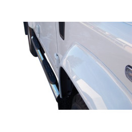 Side Steps, Misutonida 4x4 Grand Pedana with Rubber Step, Color Black, Land Rover Defender - EDK.ro