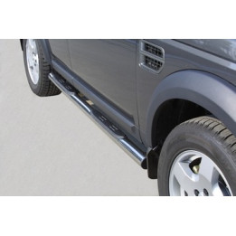 Praguri Laterale, Misutonida 4x4 Grand Footboard cu Treaptă din Cauciuc, Culoare Argintiu, Land Rover Discovery 3 - EDK.ro