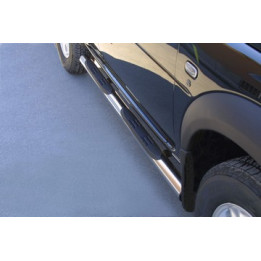 Praguri Laterale, Misutonida 4x4 Grand Footboard cu Treaptă din Cauciuc, Culoare Negru, Land Rover Freelander 2004 - 2007 - EDK.