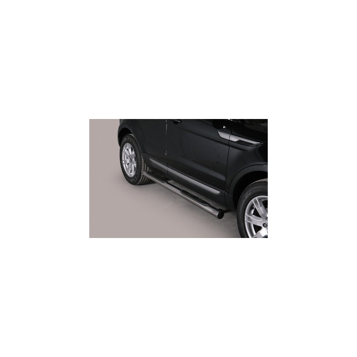 Side Steps, Misutonida 4x4 Grand Pedana with Rubber Step, Color Silver, Land Rover Range Rover Evoque - EDK.ro