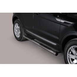 Side Steps, Misutonida 4x4 Grand Pedana with Rubber Step, Color Black, Land Rover Range Rover Evoque - EDK.ro
