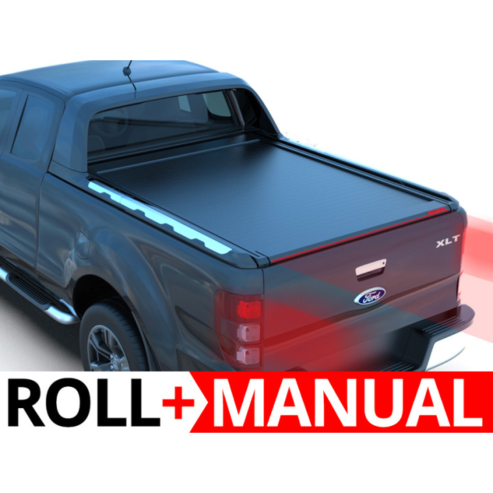 Manual Roll Top Tonneau Bed Cover, Tessera 4x4 Roll+, Ford Ranger Wildtrak Extra Cab 2012 - 2022 - EDK.ro
