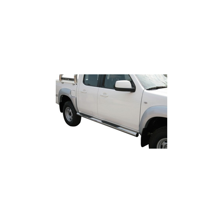 Side Steps, Misutonida 4x4 Grand Footboard with Rubber Step, Color Silver, Mazda BT-50 - EDK.ro