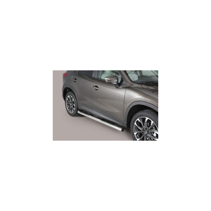 Side Steps, Misutonida 4x4 Grand Footboard with Rubber Step, Color Silver, Mazda CX5 - EDK.ro