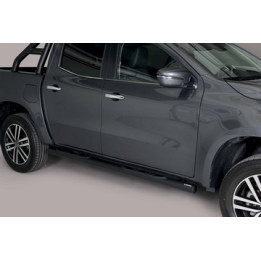 Praguri Laterale, Misutonida 4x4 Grand Pedana cu Treaptă din Cauciuc, Culoare Negru, Mercedes-Benz X-Class - EDK.ro