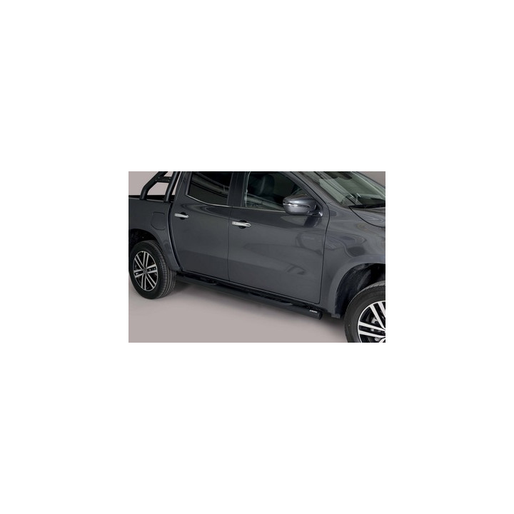 Praguri Laterale, Misutonida 4x4 Grand Pedana cu Treaptă din Cauciuc, Culoare Negru, Mercedes-Benz X-Class - EDK.ro