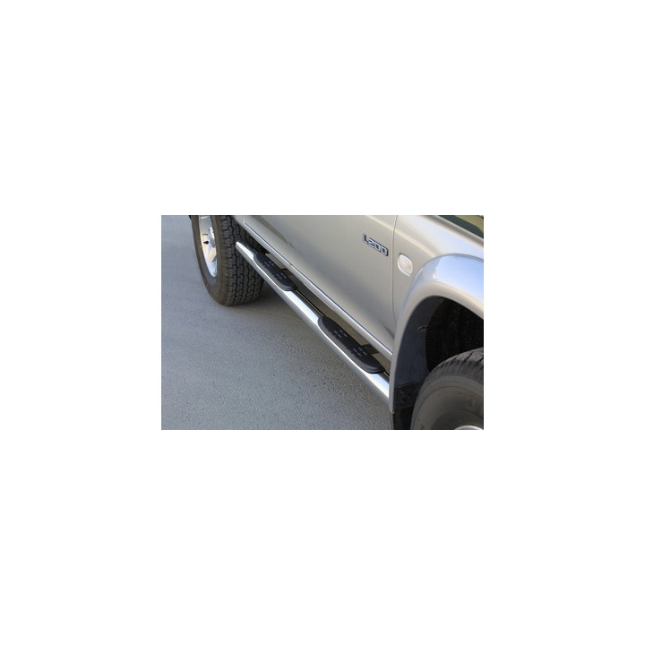 Praguri Laterale, Misutonida 4x4 Grand Footboard cu Treaptă din Cauciuc, Culoare Negru, Mitsubishi L200 1997 - 2001 - EDK.ro
