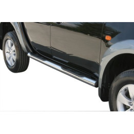 Side Steps, Misutonida 4x4 Grand Footboard with Rubber Step, Color Black, Mitsubishi L200 2006 - 2009 - EDK.ro