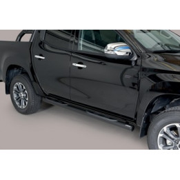 Praguri Laterale, Misutonida 4x4 Grand Footboard cu Treaptă din Cauciuc, Culoare Negru, Mitsubishi L200 2015 - 2018 - EDK.ro