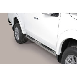 Praguri Laterale, Misutonida 4x4 Grand Footboard cu Treaptă din Cauciuc, Culoare Negru, Mitsubishi L200 2015 - 2018 - EDK.ro