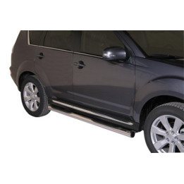 Side Steps, Misutonida 4x4 Grand Footboard with Rubber Step, Color Silver, Mitsubishi Outlander - EDK.ro