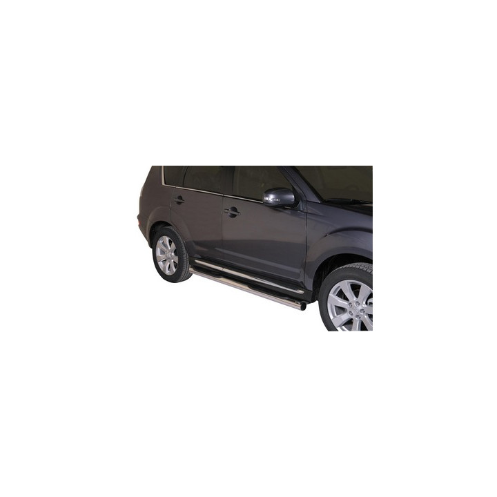 Praguri Laterale, Misutonida 4x4 Grand Footboard cu Treaptă din Cauciuc, Culoare Negru, Mitsubishi Outlander 2010 - 2012 - EDK.ro