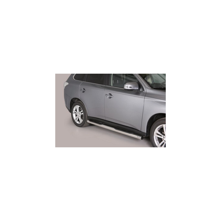 Praguri Laterale, Misutonida 4x4 Grand Footboard cu Treaptă din Cauciuc, Culoare Argintiu, Mitsubishi Outlander - EDK.ro