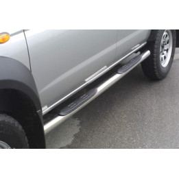 Side Steps, Misutonida 4x4 Grand Footboard with Rubber Step, Color Black, Nissan Navara 2002 - 2005 - EDK.ro