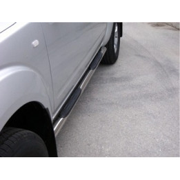 Side Steps, Misutonida 4x4 Grand Footboard with Rubber Step, Color Black, Nissan Navara 2005 - 2010 - EDK.ro