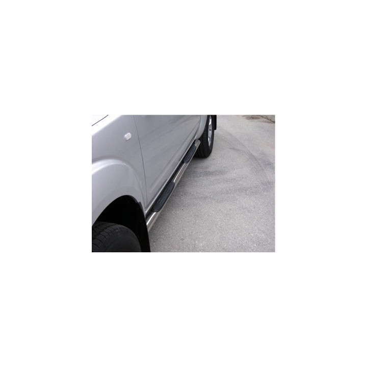 Side Steps, Misutonida 4x4 Grand Footboard with Rubber Step, Color Black, Nissan Navara 2005 - 2010 - EDK.ro