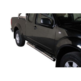 Side Steps, Misutonida 4x4 Grand Footboard with Rubber Step, Color Silver, Nissan Navara 2005 - 2010 - EDK.ro