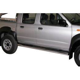 Side Steps, Misutonida 4x4 Grand Footboard with Rubber Step, Color Black, Nissan Navara 2009 - 2015 - EDK.ro