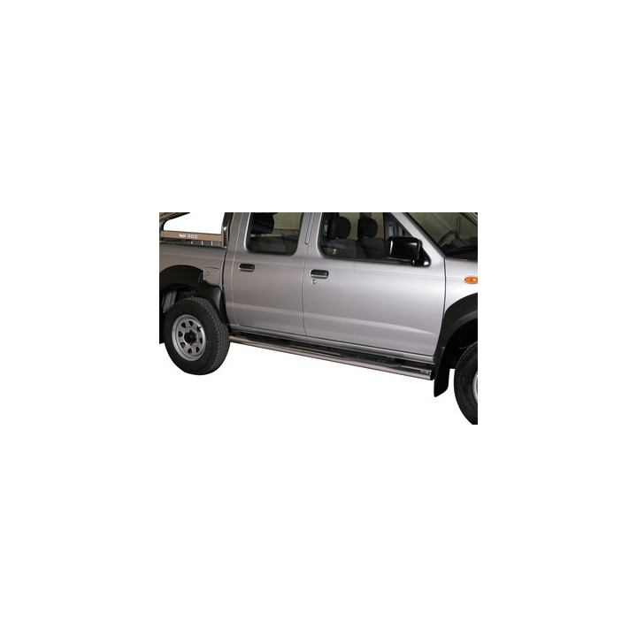 Side Steps, Misutonida 4x4 Grand Footboard with Rubber Step, Color Black, Nissan Navara 2009 - 2015 - EDK.ro