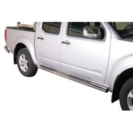 Side Steps, Misutonida 4x4 Grand Footboard with Rubber Step, Color Silver, Nissan Navara 2010 - 2015 - EDK.ro
