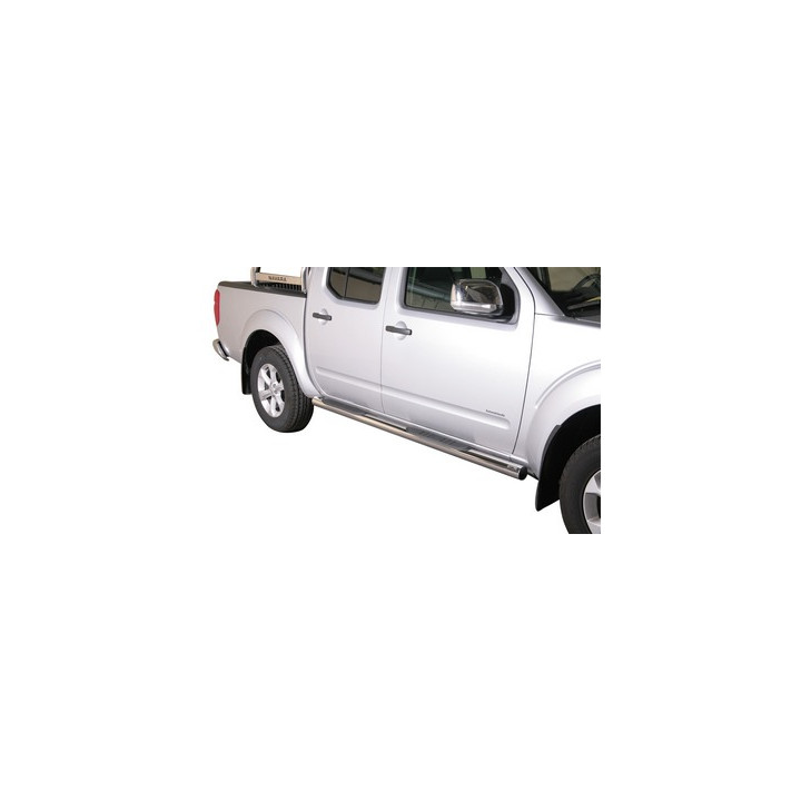 Side Steps, Misutonida 4x4 Grand Footboard with Rubber Step, Color Silver, Nissan Navara 2010 - 2015 - EDK.ro